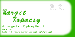 margit kopacsy business card