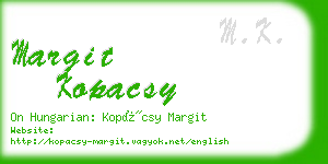 margit kopacsy business card